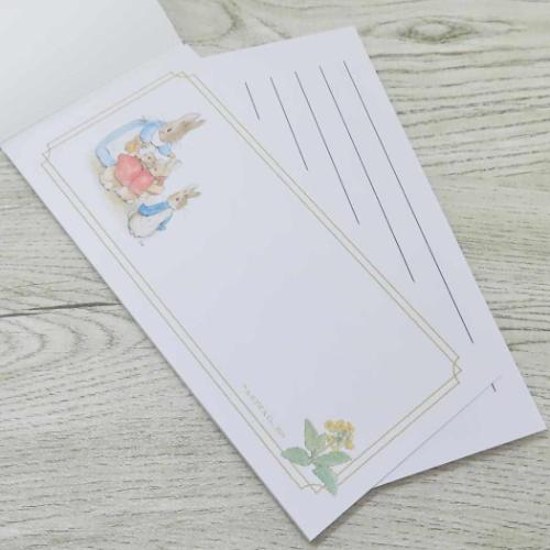 ピーターラビット 絵本キャラクター 便箋 一筆箋 ブルー Green Flash