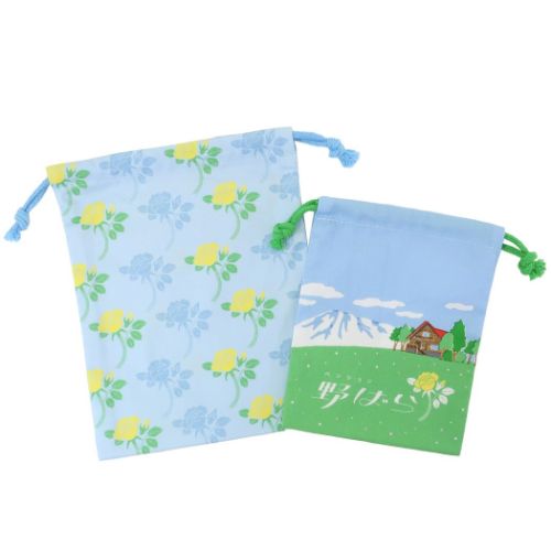 Yahoo! Yahoo!ショッピング(ヤフー ショッピング)巾着袋 レトロノーム きんちゃくポーチ2枚セット 野ばら 小物入れ