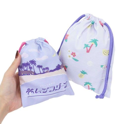 巾着袋 レトロノーム きんちゃくポーチ2枚セッ...の詳細画像1
