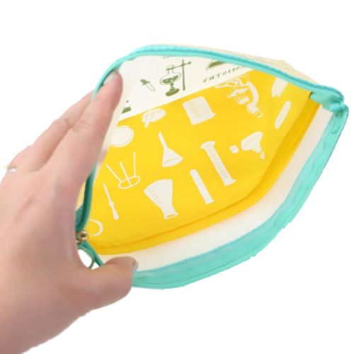 メッシュA5ポーチ STUDY HOLIC トラベルポーチ Green Flash 化学