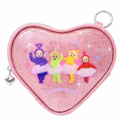 ミニポーチ テレタビーズ ハート型ミニポーチ ライトピンク 小物入れ