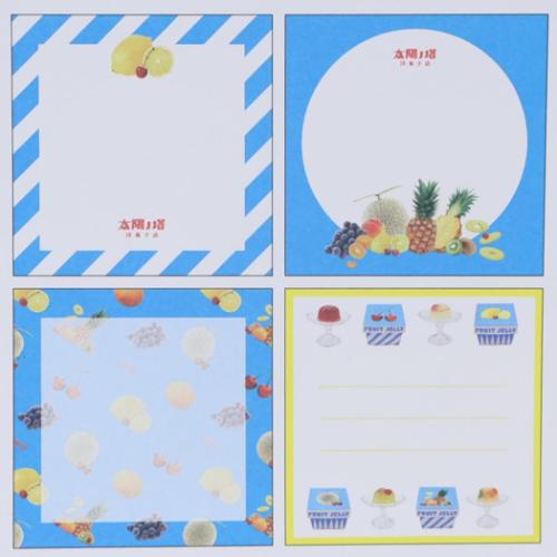 メモパッドスクエア 太陽ノ塔洋菓子店 メモ帳 Green Flash フルーツ