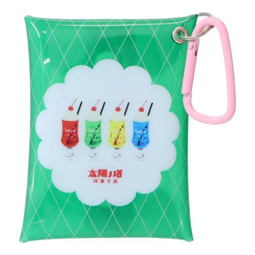 クリアポーチ 太陽ノ塔洋菓子店 PVCミニケース クリームソーダ 小物入れ