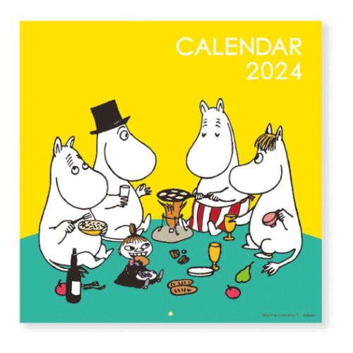 ムーミン インテリア 2024Calendar 壁掛けカレンダー2024年 スクエアカレンダー 北欧