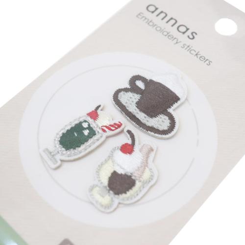 ワッペン 刺繍ワッペンシール annas アンナス コーヒー 学研ステイフル 手芸用品