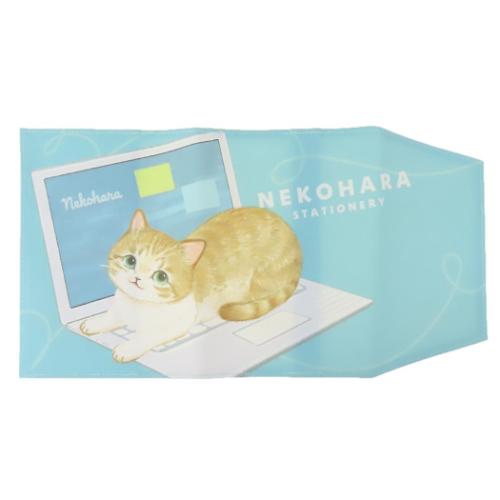 文庫本カバー ねこハラ ブックカバー グリーン ねこ グッズ
