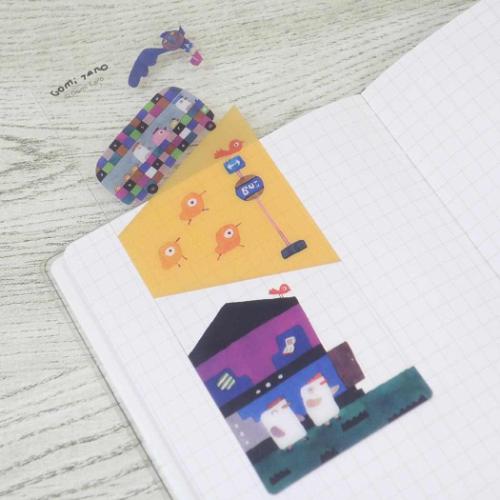 しおり 五味太郎 透明ブックマーカー ひよこ 読書 プレゼント