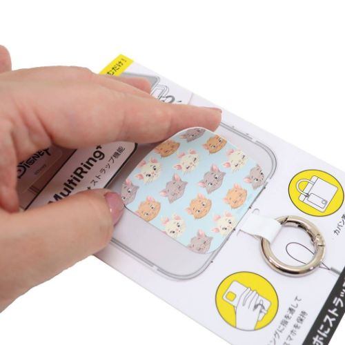 おしゃれキャット キャラクター スマホアクセ マルチリングプラス ベビーブルー ディズニー