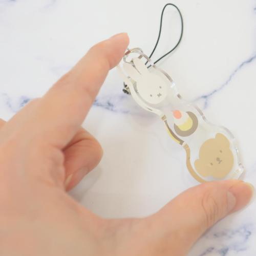 ミッフィー ディックブルーナ 絵本キャラクター キーホルダー モバイルアクリルストラップ Lサイズ ミッフィー＆ボリス