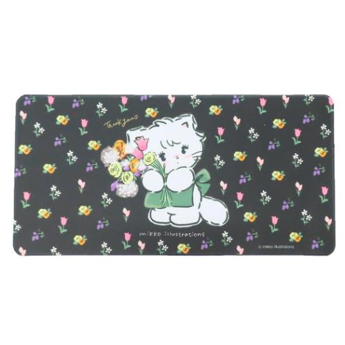 デスクマット 机マット mikko illustrations ブラック グルマンディーズ 光学式マウス対応 キャラクター