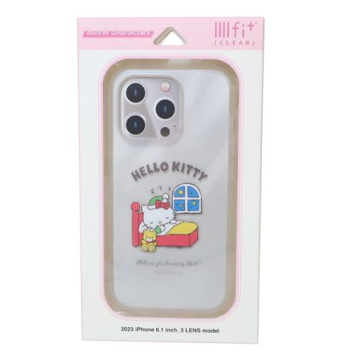 iPhone15 IIIIfit Clear 2023 iPhone 6.1 inch 3 LENS model対応ケース ハローキティ iPhone15Pro グルマンディーズ サンリオ イーフィット カバー