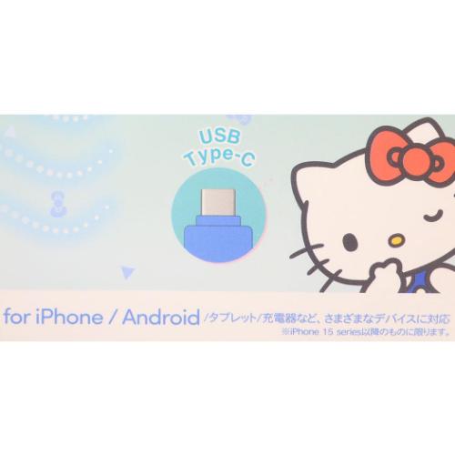 シナモロール コネクタ付きミニクールファン USB Type-C サンリオ 携帯用扇風機 キャラクター