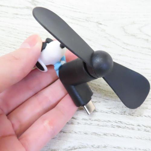 スヌーピー ピーナッツ キャラクター 携帯用扇風機 コネクタ付きミニクールファン USB Type-C ジョー・クール グルマンディーズ