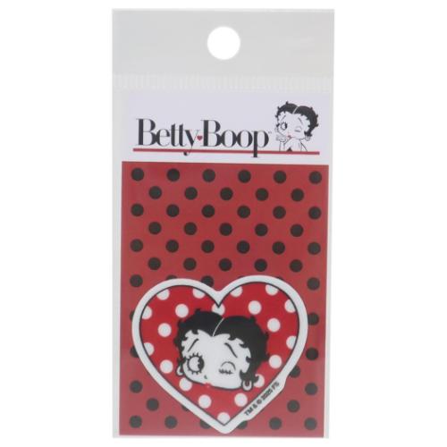 ベティブープ ダイカットシール グリッターダイカットステッカー 水玉ハート BETTY BOOP ゼネラルステッカー デコステッカー 耐水耐光