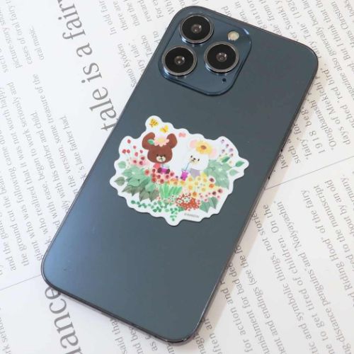 くまのがっこう グッズ ビニールシール 絵本キャラクター ダイカットミニステッカー