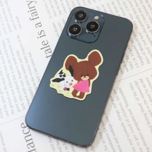 くまのがっこう グッズ ビニールシール 絵本キャラクター ダイカットミニステッカー