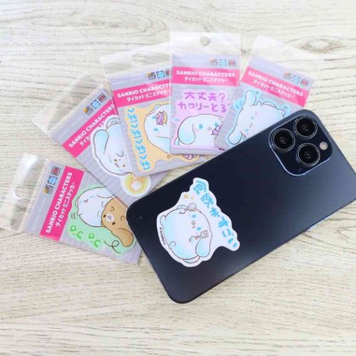シナモロール ダイカットミニステッカー ビニールシール ぷくぷく 食欲がすごい サンリオ キャラクター