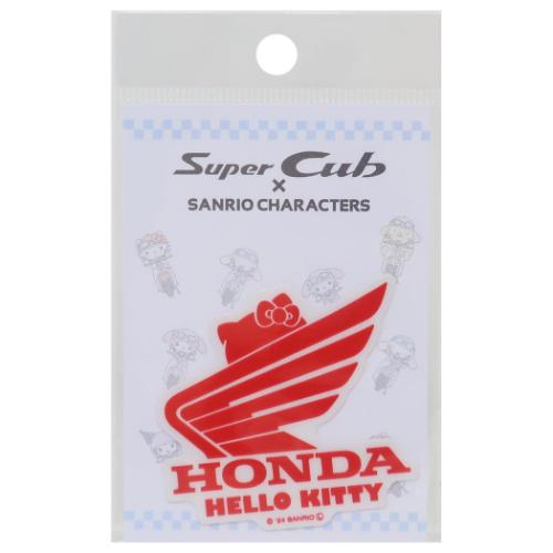 ハローキティ ダイカットシール 透明ステッカー HONDAxサンリオ