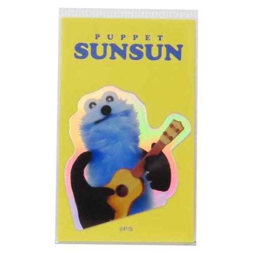 パペットスンスン ホログラムミニステッカー ダイカットシール ギター PUPPET SUNSUN キャラクター