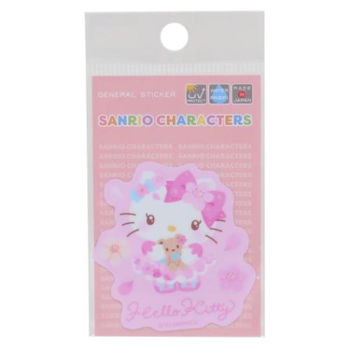 ハローキティ ミニステッカー ダイカットシール キラキラ桜