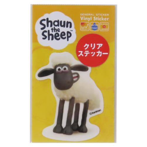ひつじのショーン キャラクター ダイカットシール 透明ミニステッカー ショーン ゼネラルステッカー