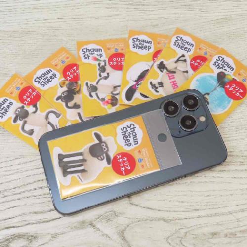 ひつじのショーン キャラクター ダイカットシール 透明ミニステッカー ショーン ゼネラルステッカー