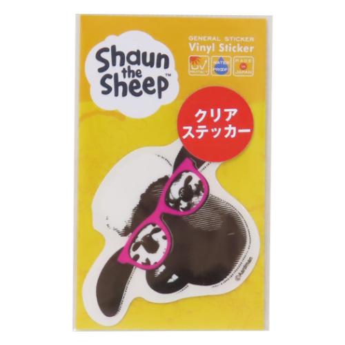 ひつじのショーン 透明ミニステッカー ダイカットシール キャラクター サングラス ゼネラルステッカー