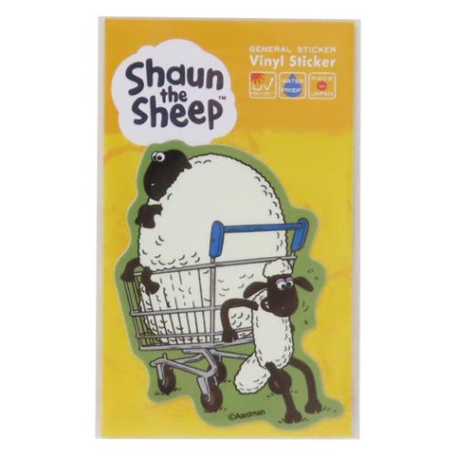 ひつじのショーン ダイカットシール ダイカットミニステッカー お買い物 ゼネラルステッカー 耐水耐光 デコステッカー