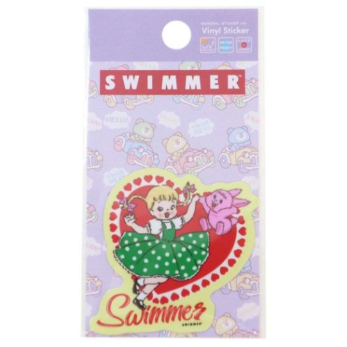 スイマー キャラクター ビニールシール ダイカットミニステッカー 20 SWIMMER グッズ