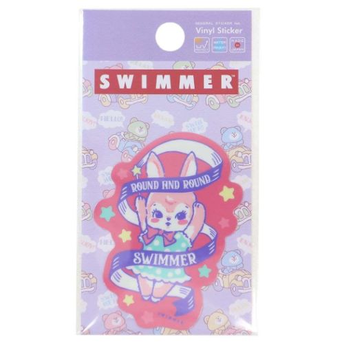 スイマー ダイカットミニステッカー SWIMMER ビニールシール キャラクター 21
