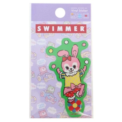 スイマー ダイカットミニステッカー ビニールシール 24 SWIMMER キャラクター