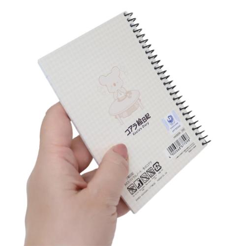 リングノート コアラ絵日記 A6スパイラルノート 冬のコアラ メモ帳