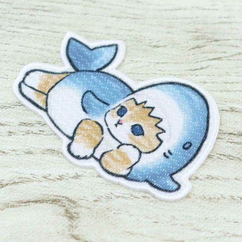 モフサンド グッズ ワッペン キャラクター 刺繍ワッペンシール サメにゃんおやすみ｜cinemacollection｜02