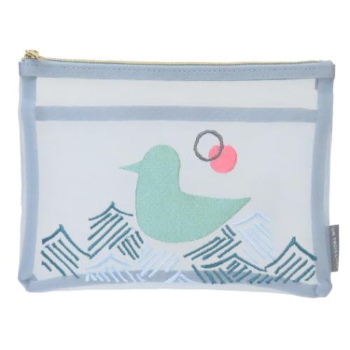 Yahoo! Yahoo!ショッピング(ヤフー ショッピング)コスメポーチ ムラタトモコ 刺繍メッシュポーチ Seabird 海鳥 ヒサゴ