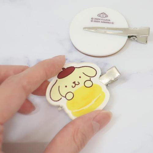 ポムポムプリン キャラクター ヘアアクセ ヘアクリップ 2個セット