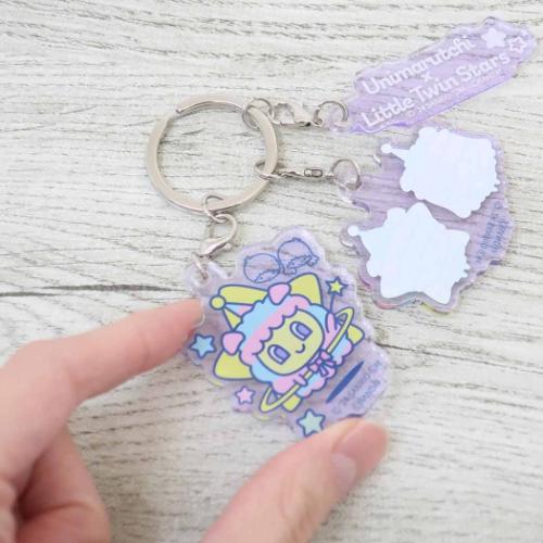 たまごっちxサンリオキャラクターズ サンリオ キャラクター キーリング 3連アクリルキーホルダー ゆにまるっちxリトルツインスターズ | ブランド登録なし | 01