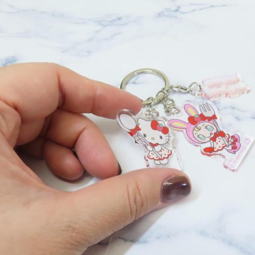 ハローキティ メゾピアノxハローキティ キーリング 3連アクリル