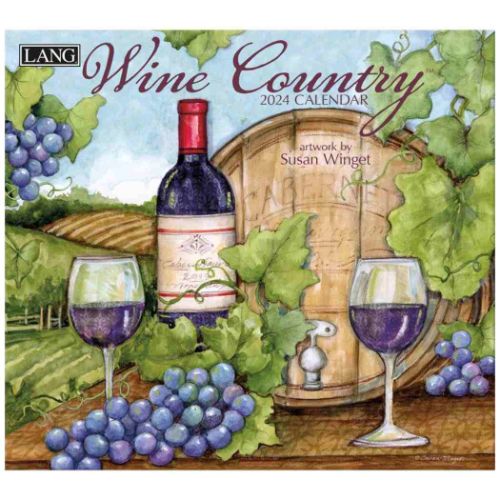 壁掛けカレンダー2024年 LANG ラング 2024 Calendar Susan Winget Wine Country