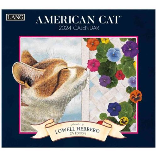 壁掛けカレンダー2024年 LANG ラング 2024 Calendar Lowell Herrero American Cat