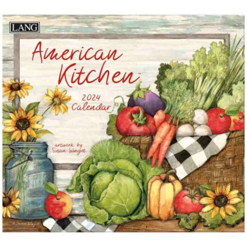 2024 Calendar LANG ラング 壁掛けカレンダー2024年 Susan Winget American Kitchen カントリー フード