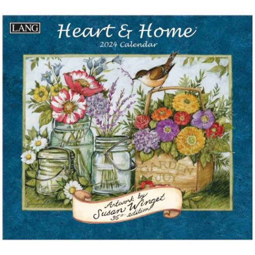 2024 Calendar LANG ラング 壁掛けカレンダー2024年 Heart and Home Susan Winget