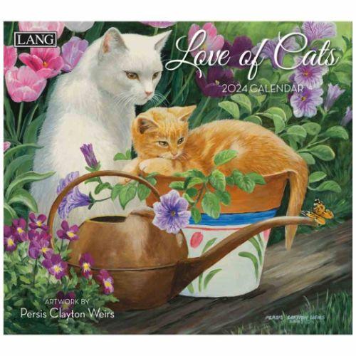 憧れの2024 Calendar LANG ラング 壁掛けカレンダー2024年 Persis Clayton Weirs Love Of Cats カントリー ねこ