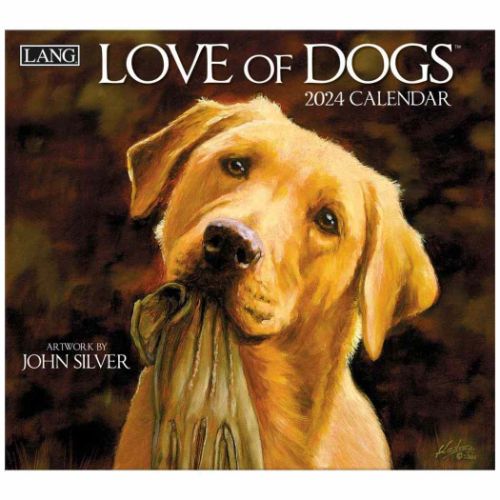 2024 Calendar LANG ラング 壁掛けカレンダー2024年 Love Of Dogs John Silver