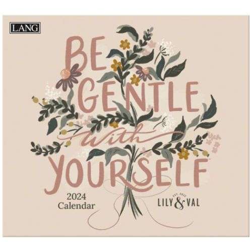2024 Calendar LANG ラング 壁掛けカレンダー2024年 Be Gentle With Yourself Lily＆Val｜cinemacollection