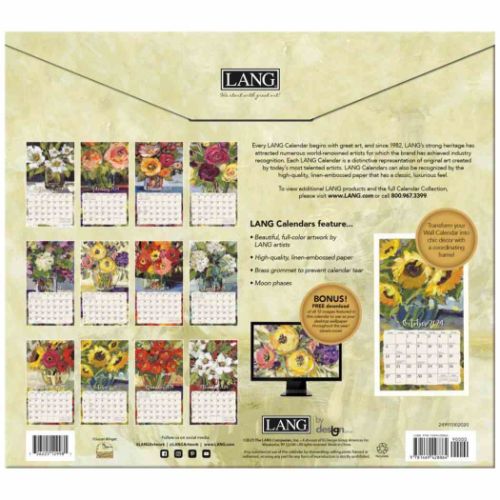 2024 Calendar LANG ラング 壁掛けカレンダー2024年 Susan Winget Gallery Florals ht