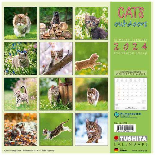 2024 Calendar TUSHITA 壁掛けカレンダー2024年 Cats Outdoors ねこ｜cinemacollection｜10