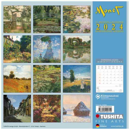 2024 Calendar TUSHITA 壁掛けカレンダー2024年 Claude Monet｜cinemacollection｜10