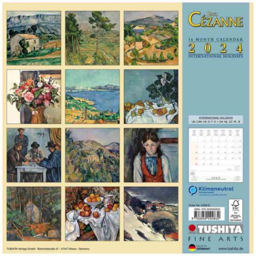 2024 Calendar TUSHITA 壁掛けカレンダー2024年 Paul Cezanne アート 名画｜cinemacollection｜10