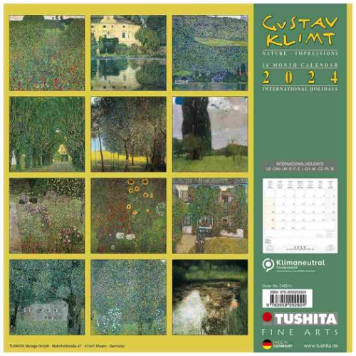 2024 Calendar TUSHITA 壁掛けカレンダー2024年 Gustav Klimt - Nature｜cinemacollection｜10