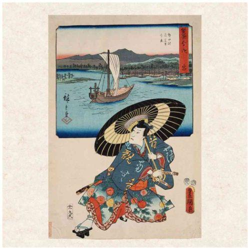 2024 Calendar TUSHITA 壁掛けカレンダー2024年 Hiroshige - Japanese Woodblock Printing｜cinemacollection｜08